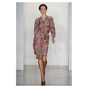 COSTELLO TAGLIAPIETRA •  Spongy Floral Wrap Dress